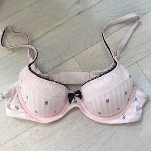 VS lace striped bra