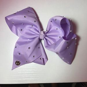 Jojo bow lavender with silvers diamonds