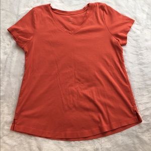 Orange tee by J. Jill, Perfect Pima, Large