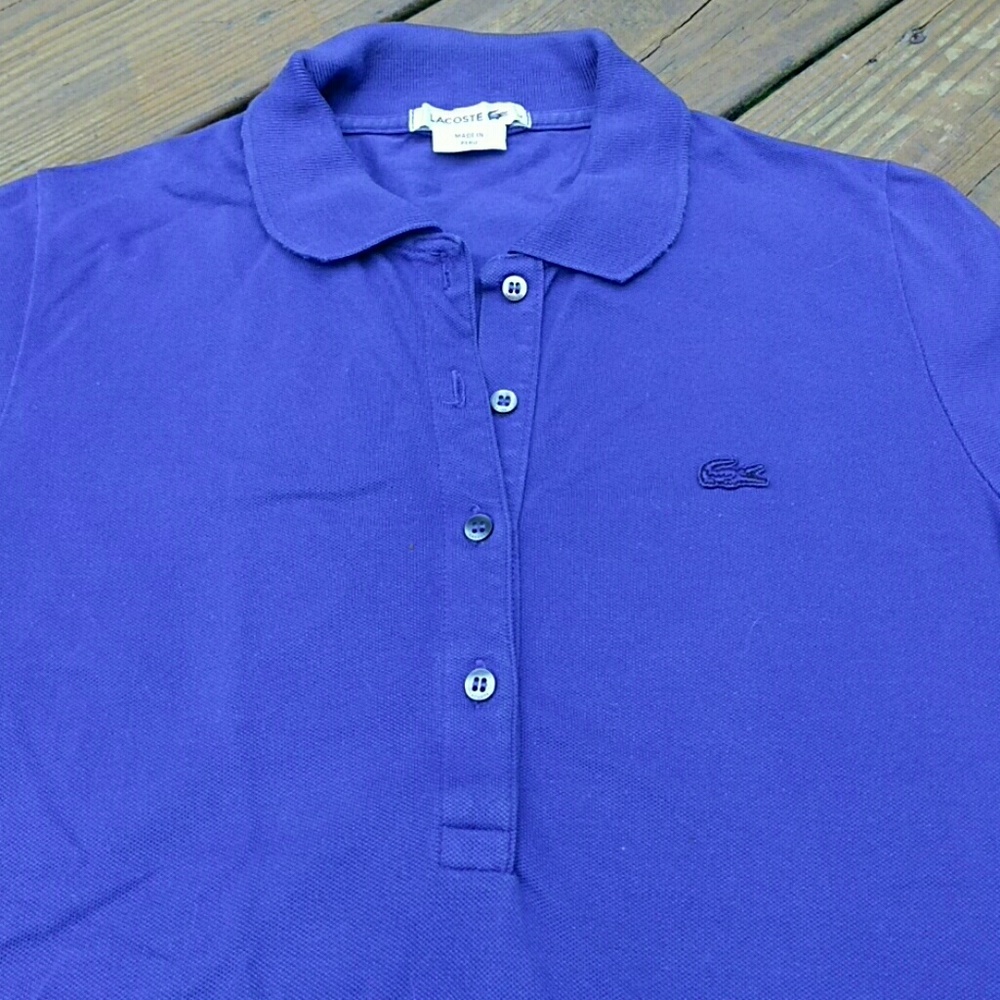 Lacoste blue POLO in stretch cotton