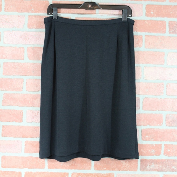 French Connection Black Wool Blend Pencil Skirt - Picture 2 of 3