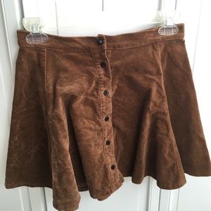 Corduroy mini skirt