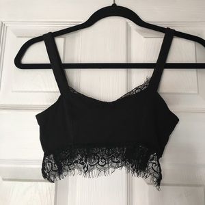 Full tilt black lace bandeau