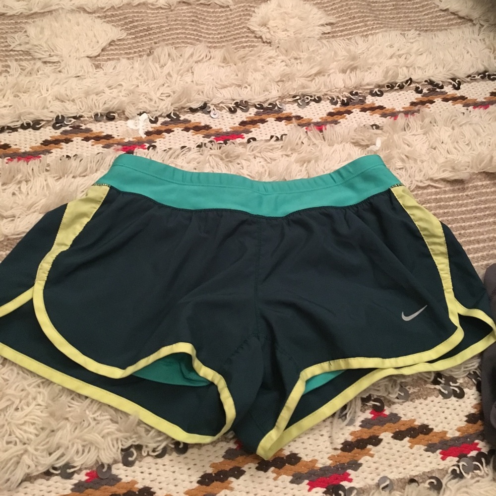 Nike short, green, real and yellow
