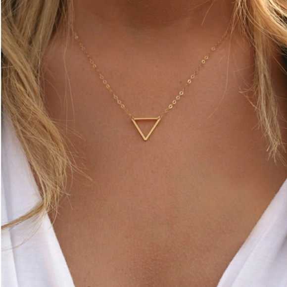 Dainty Triangle Necklace - Picture 2 of 5