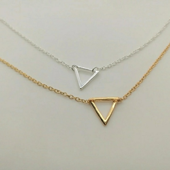 Dainty Triangle Necklace - Picture 3 of 5
