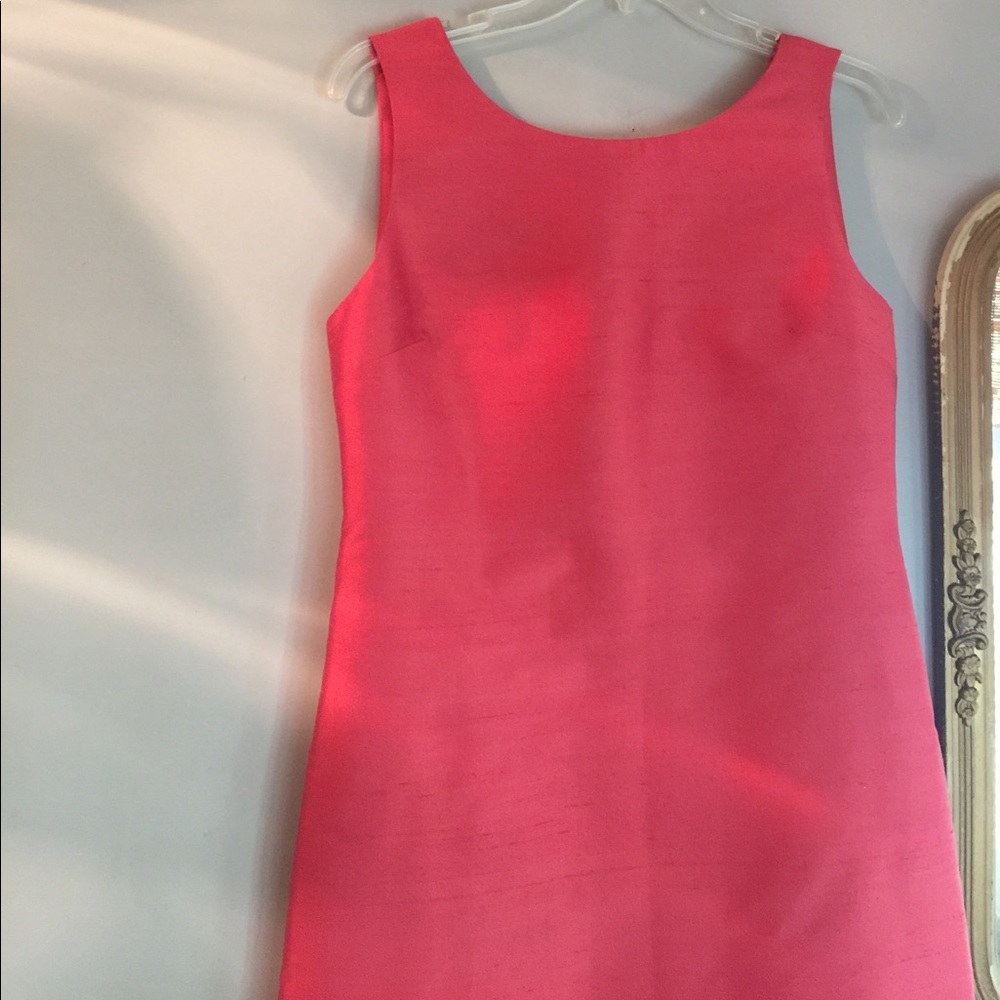 👗Talbots CORAL silk shantung dress NWT - Picture 4 of 7