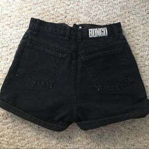 Vintage Bongo high waisted black shorts