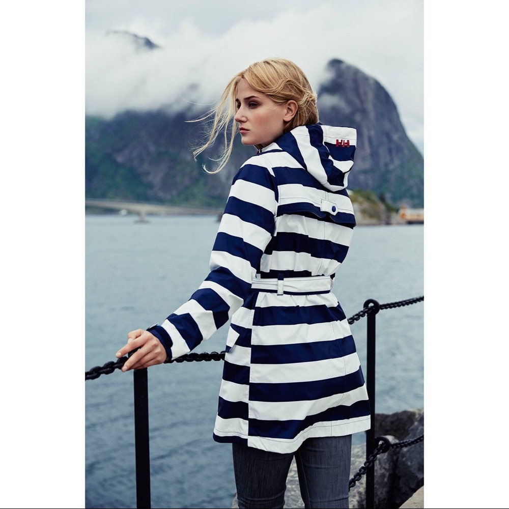 Helly Hansen striped rain jacket