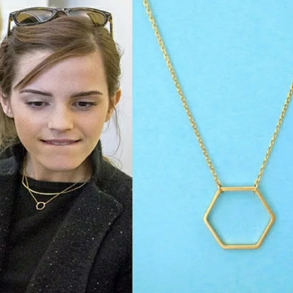 Dainty Hexagon Necklace - Picture 2 of 5