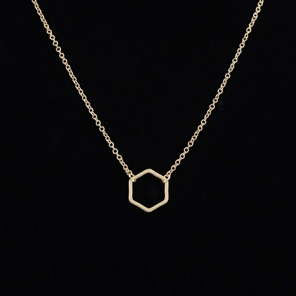 Dainty Hexagon Necklace - Picture 3 of 5