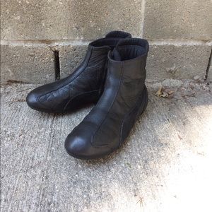 Black leather Ankle Sneakers