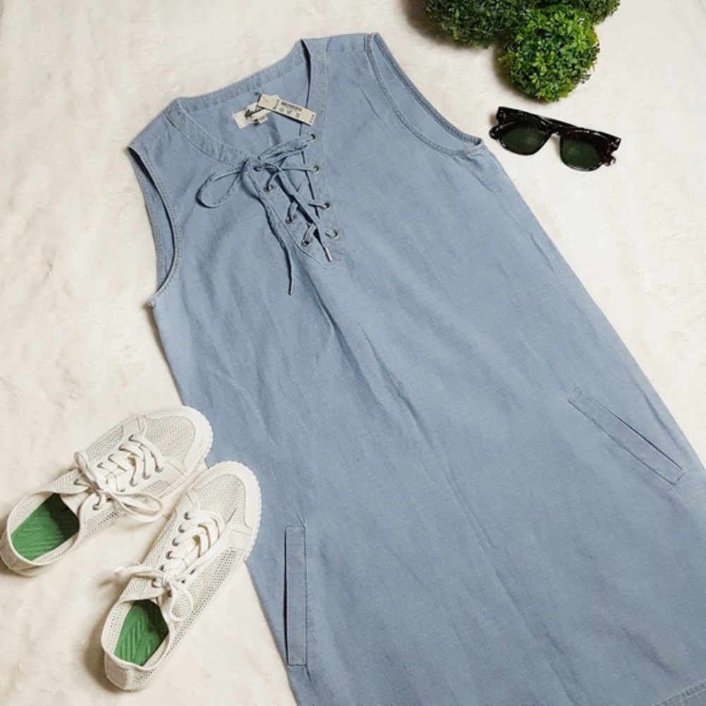 Madewell Chambray Shift Dress - size XS