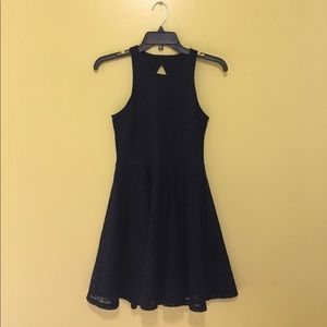Lacy navy dress