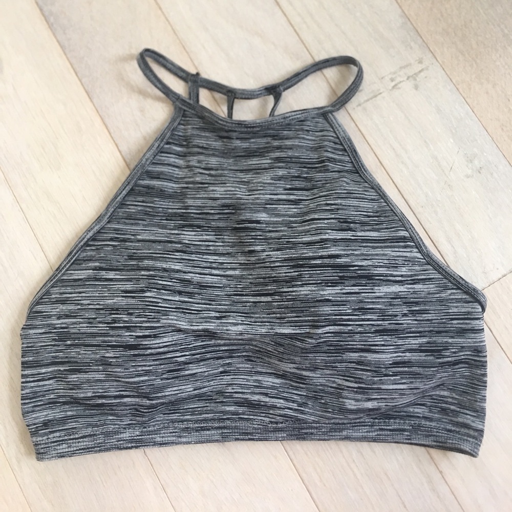 Grey sports bra