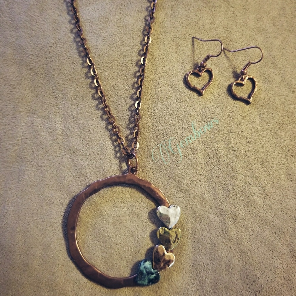 Follow your heart copper set