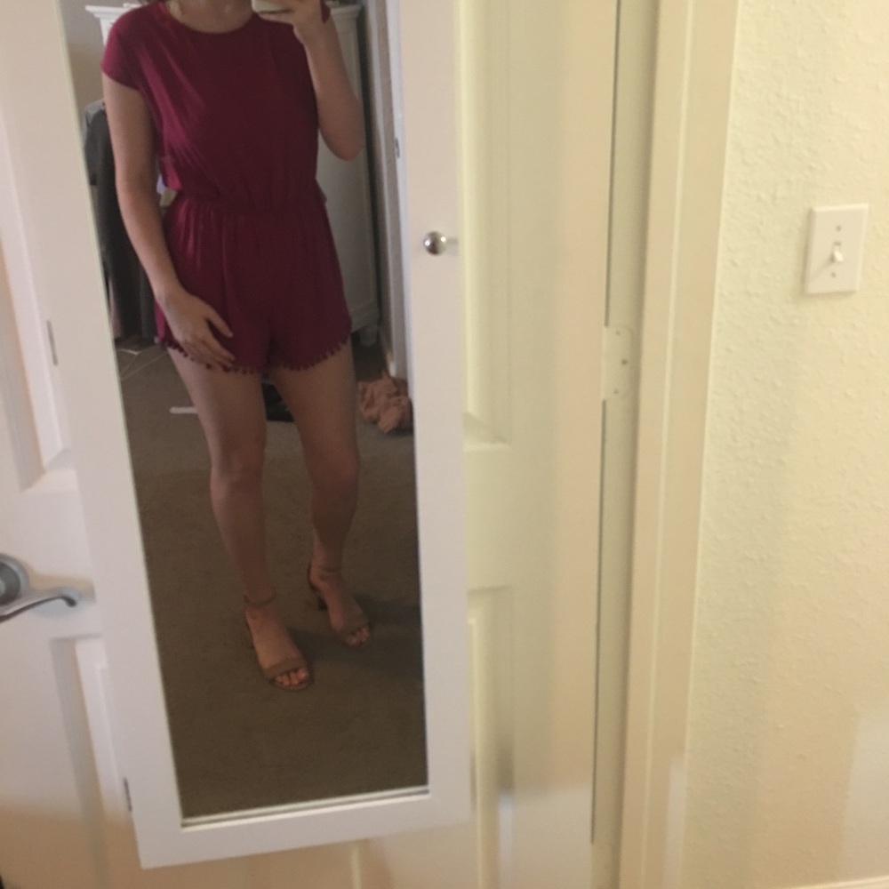 Romper with Pom poms