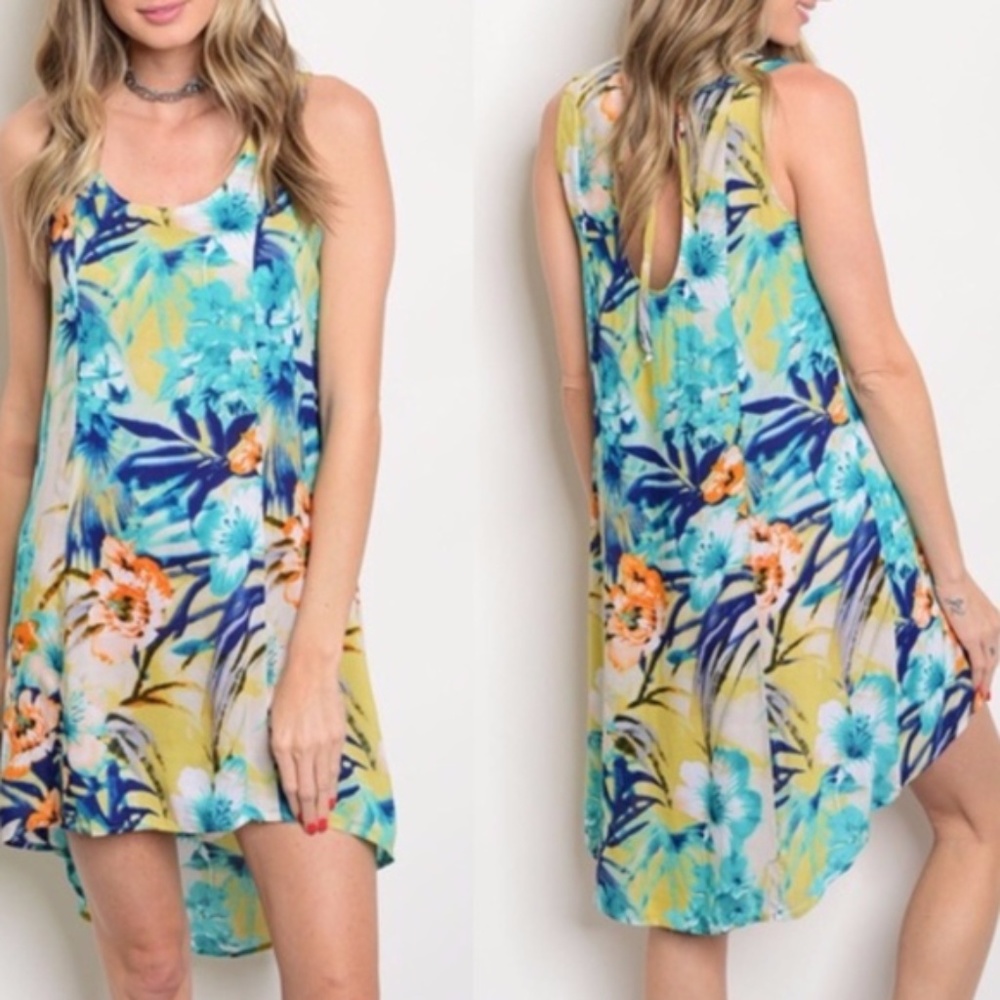 Hi-Lo Tropical Dress