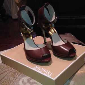 Michael Kors strapped peep toed heels