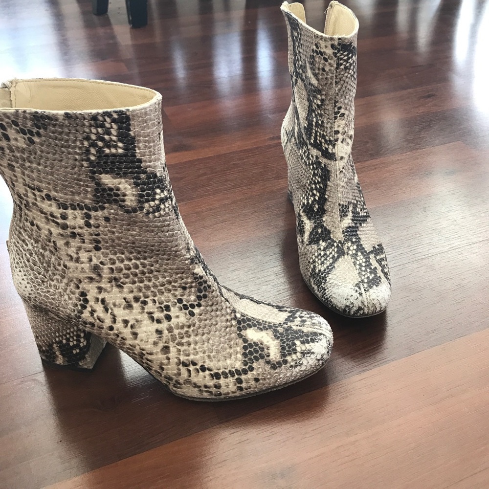 Free People snake skin boots