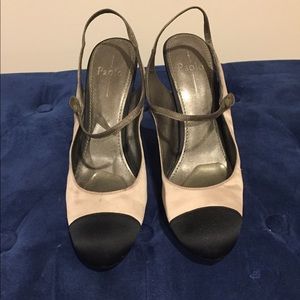 Round toed Mary Jane Heels (satin)