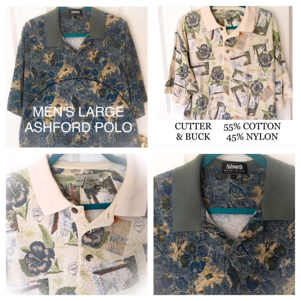 😱TWO FOR ONE SALE👕CUTTER & BUCK & ASHFORD POLOS