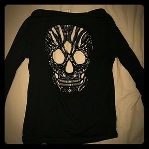 NWOT Skull cut-out sweater
