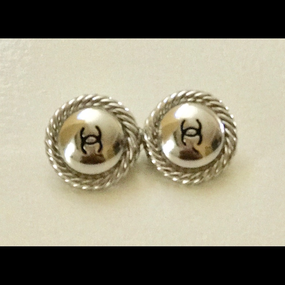 — — — —   Sold — —Authentic chanel silver earrings