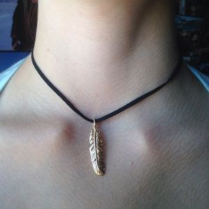 Black choker.