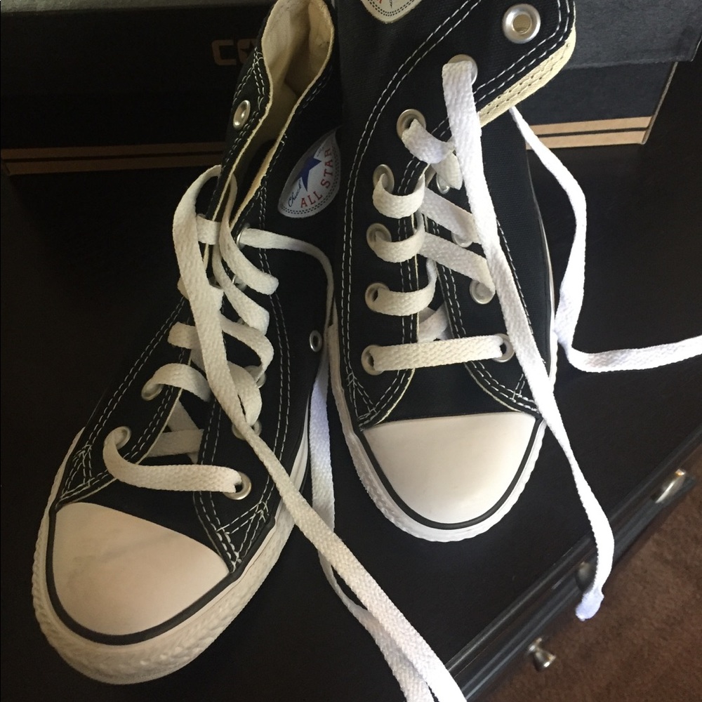 Converse black high tops