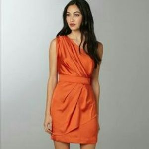 BCBG burnt orange cocktail dress