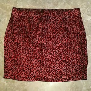 Black and red pencil skirt