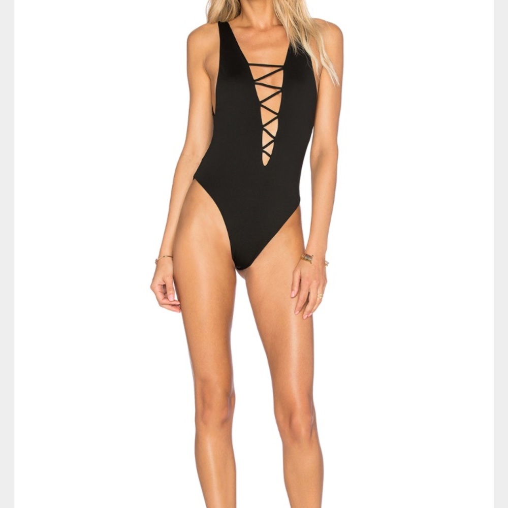 Indah black one piece