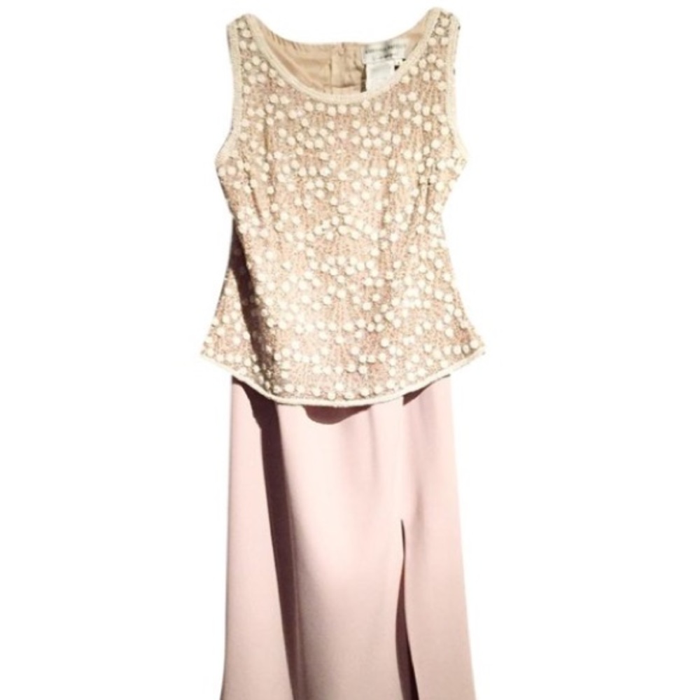 Adrianna papell fully embellished top and skirt