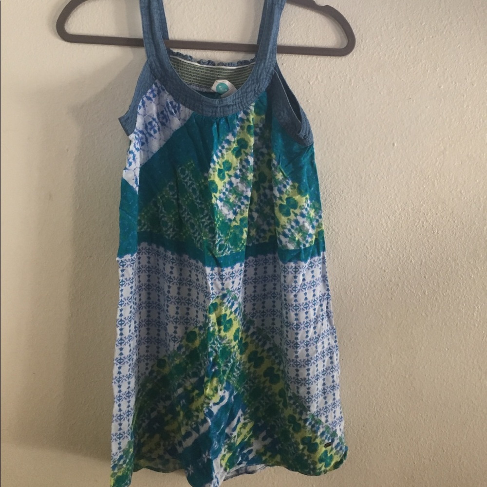 Roxy blue and green dress