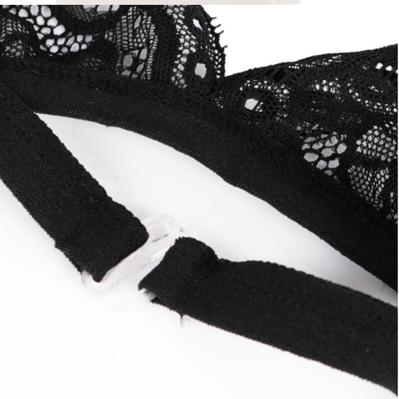 Black Floral Lace Bralette - Picture 5 of 8