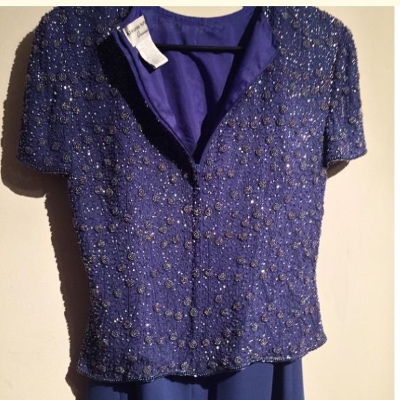 Adrianna papell stunning embellished top and skirt - Picture 2 of 4