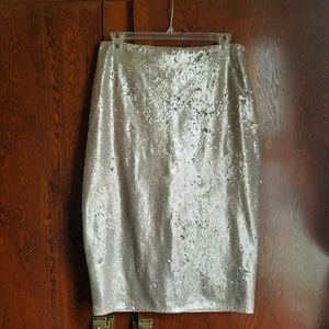 Abercrombie champagne sequin pencil skirt