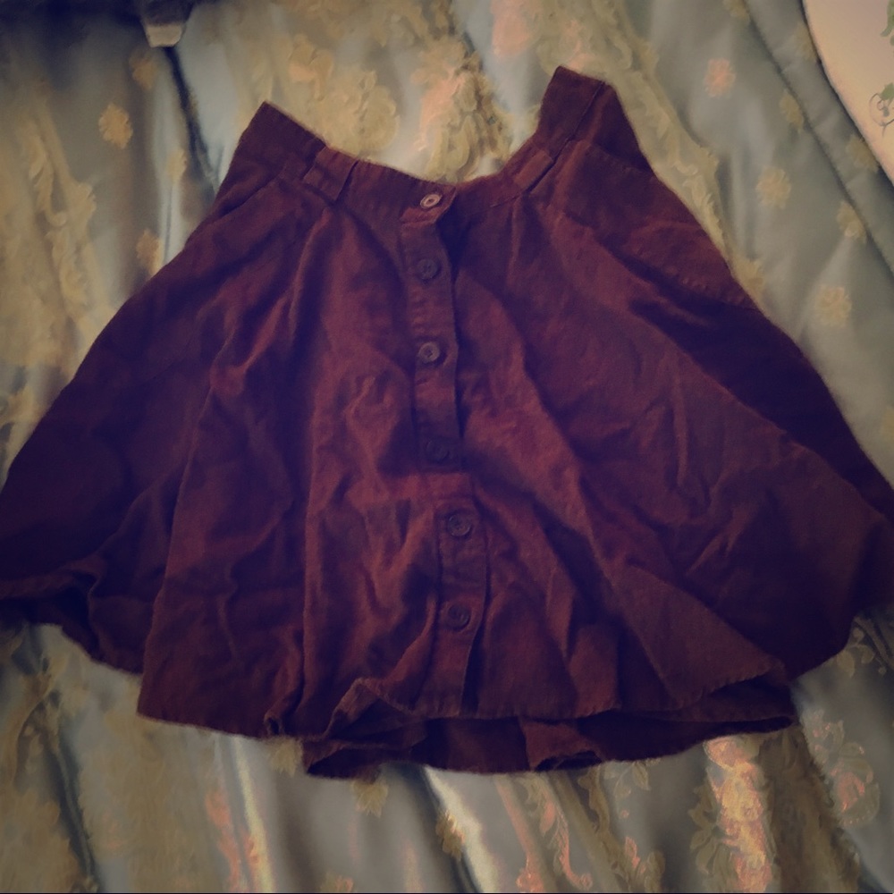 High-Waist Button Skirt (Forever 21)