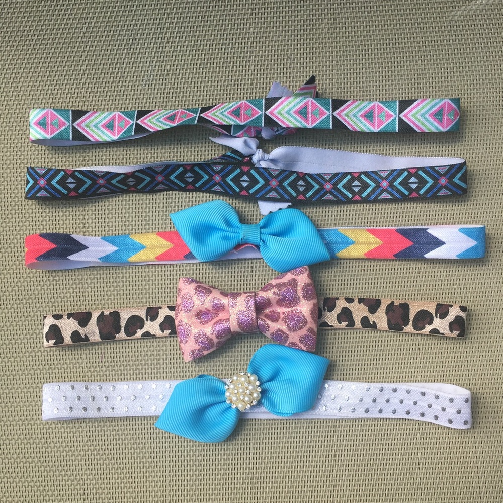 *SOLD* 5-Piece Lot Stretch Headbands