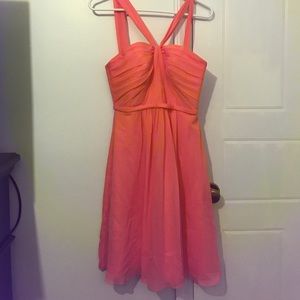 peach bridesmaid dress from davids bridal