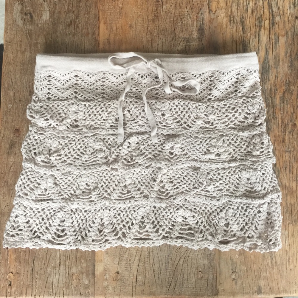 BCBGMAXAZRIA "Carol" Crochet Miniskirt