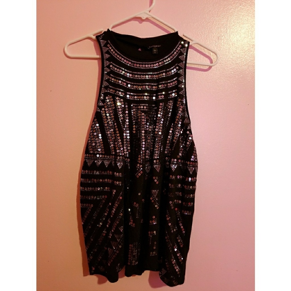*SOLD*💫🖤 Express Black Sequin Top