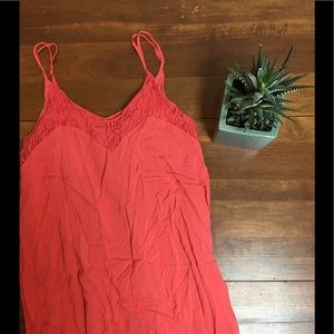 Shift Dress with Lace Detail