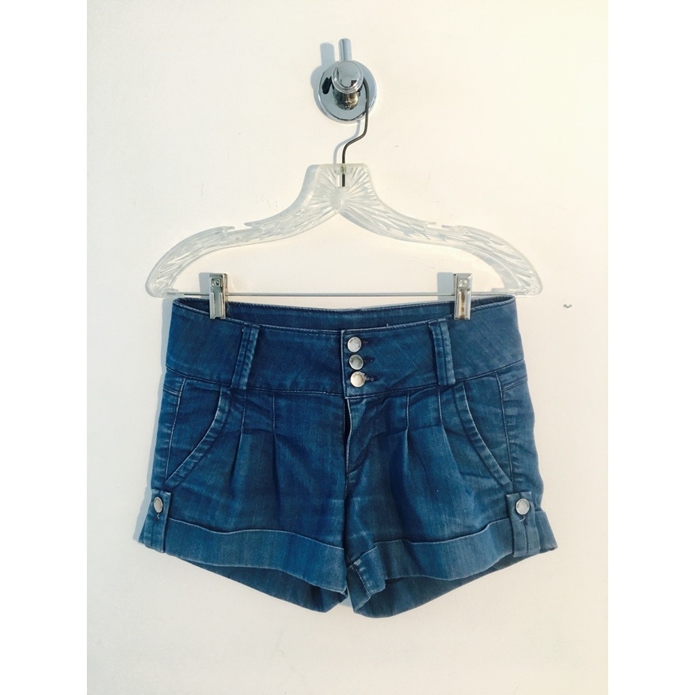 Life in Progress Blue Shorts - Picture 1 of 4