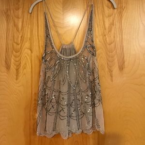 Beaded see-thru tank