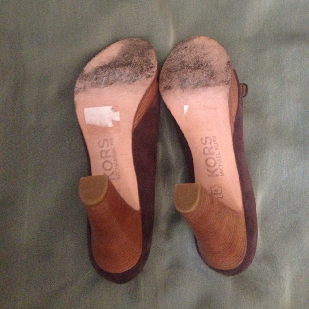 Michael Kors wooden heels with brown suede - Picture 4 of 4