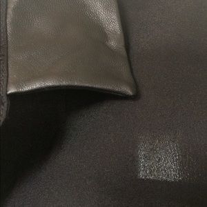 H&M leather collared button down shirt