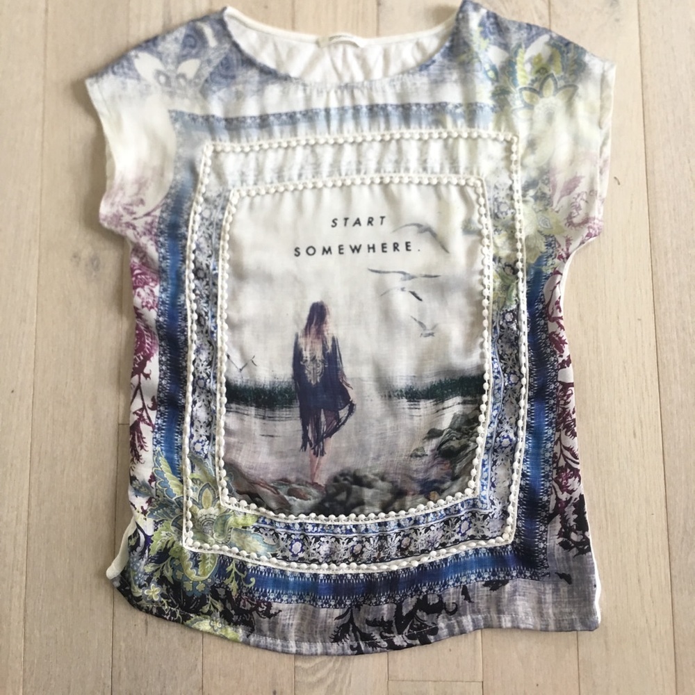 Printed Pom Pom shirt