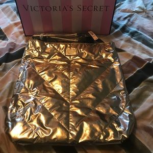 NWT Victoria's Secret Rose Gold Tote